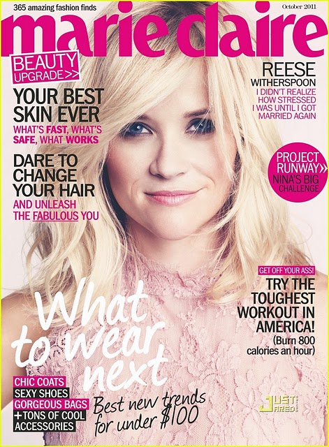 Reese Witherspoon covers Marie Claire October 2011