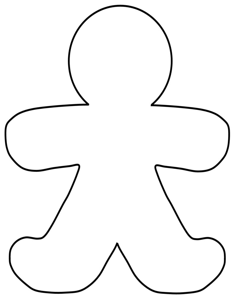 Template Printable Gingerbread Man Craft