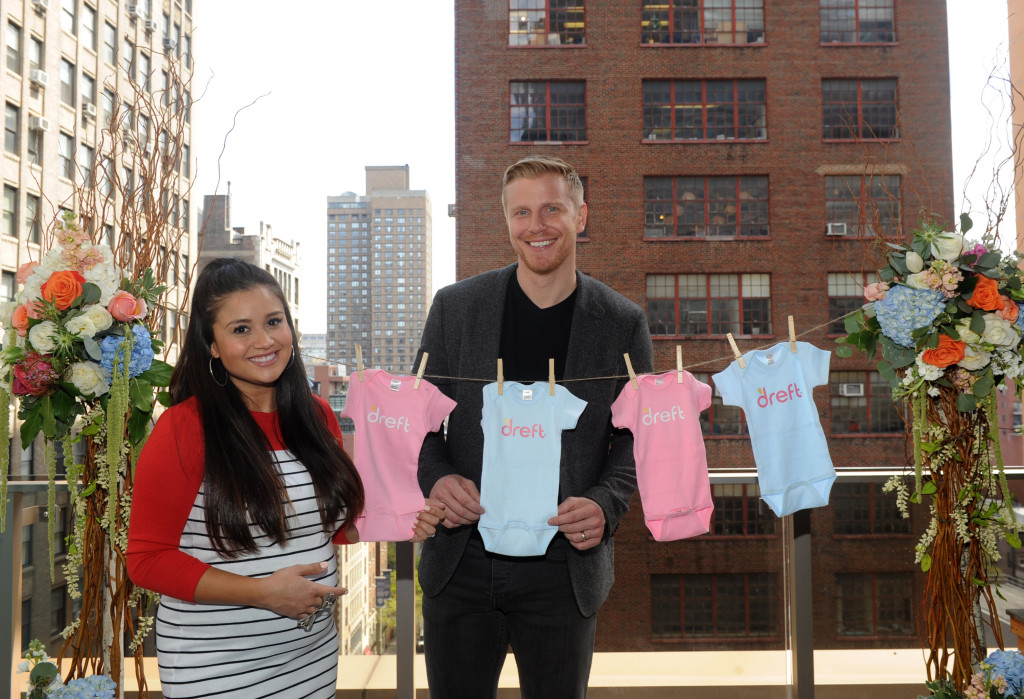 Reality TV couple Sean and Catherine Lowe celebrate their pregnancy at the Dreft ìLoads of Loveî baby shower, Wednesday, April 27, 2016, in New York. Visit Dreft.com and the brandís social channels for more information about the coupleís parenting journey. (Diane Bondareff/Invision for Dreft/AP Images)