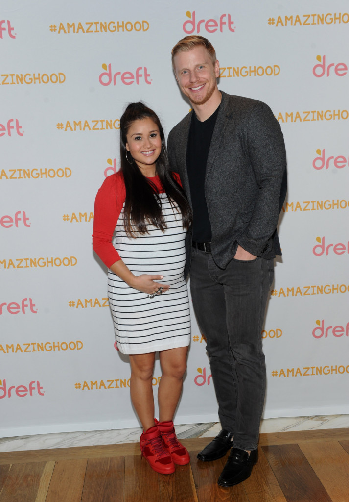 Reality TV couple Sean and Catherine Lowe celebrate their pregnancy at the Dreft ìLoads of Loveî baby shower, Wednesday, April 27, 2016, in New York. Visit Dreft.com and the brandís social channels for more information about the coupleís parenting journey. (Diane Bondareff/Invision for Dreft/AP Images)